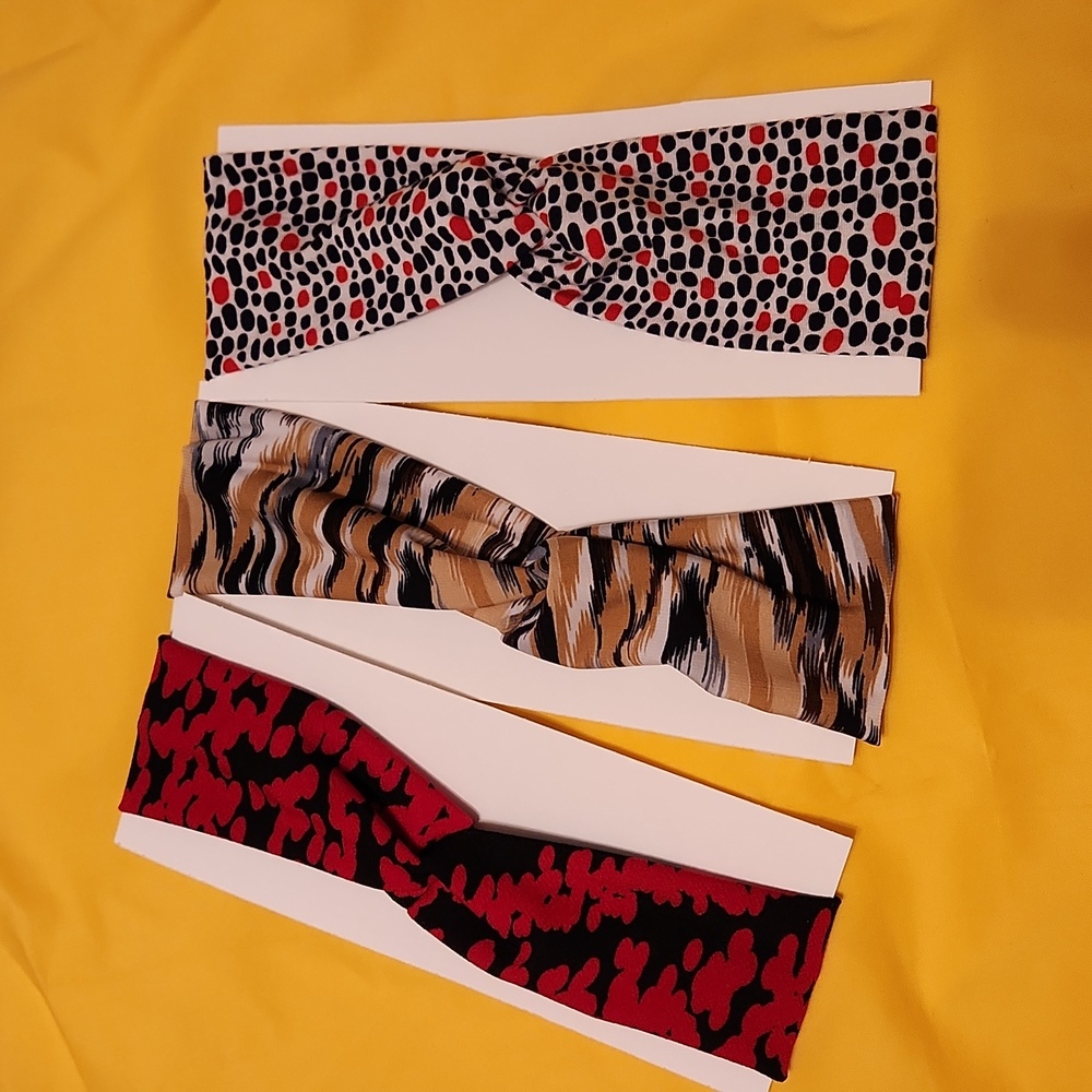 Handmade, Cotton/Polyester/Spandex Head Bands.